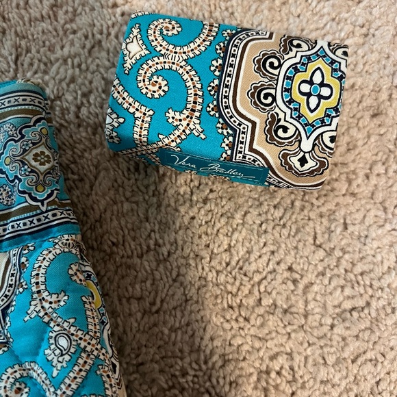 VERA BRADLEY 2 pc Totally Turq Small purse & Lipstick case - Picture 10 of 10